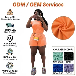 Women Shirt Shorts Plus Size Women's Clothing Cotton Ribbed Fashion Suits Biker Shorts Ladies Summer Clothing