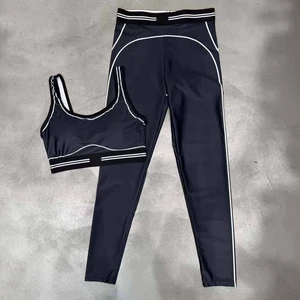 Women Reversible 2-Piece Yoga Set, Eco-Friendly Nylon Spandex Plus Size Pilates Fitness Wear