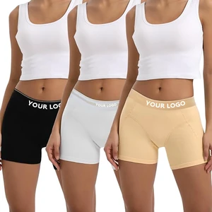 Wholesale Women ODM/OEM Mid High Waist Seamless Shorts With Custom LOGO Printing Yoga Sports Women Boxers
