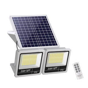 Universal Security LED Solar Floodlight Twin Light With Motion Sensor