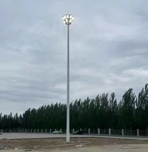 Factory Supply Steel Light Pole Tower 8m-50m Customizable Hot-Dip Galvanized Anti-Corrosion IP66 Rated Road Use