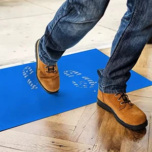 Cleanroom Sticky Mat for Dust Removal in Lab and Data Center, Gray 30pcs/Packet ESD Adhesive Floor Mat for Safety