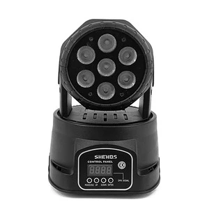 Mini 7x12W RGBW LED Moving Head Wash Light DMX512 Stage Event Church Wedding Club DJ Lighting