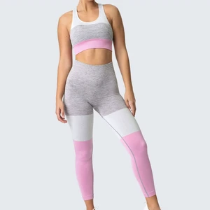 Top Trending Women's Yoga Set 2026 New Arrival Plus Size Striped Washed Rhinestone Lightweight 2-Piece Sleeveless Bra Elastic