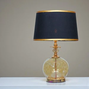 Modern Glass Table Lamp Decorative LED Bedside Light for Home & Hotel
