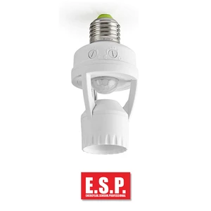 E27 PIR Motion Sensor LED Lamp Socket Intelligent Switch Light Bulb Lamp Holder Stylish Plastic Screw Design