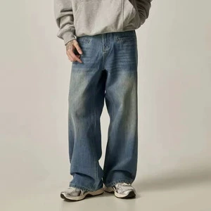 Custom plus size men jeans manufacturer big and tall denim supplier OEM private label jeans bulk production factory