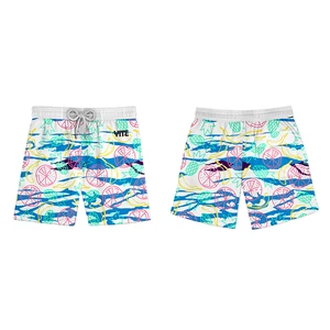 Custom Summer Hawaii Printed Adults Swimming Trunks Draw String Board Short Men's Surf Shorts