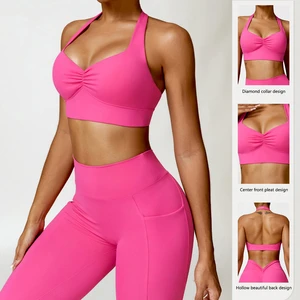 Sports Wear Women Sexy Backless Sports Bra Cross Back Gym Activewear Fitness Gym Bra