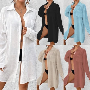 Chiffon Beach Cover up Beach Dress 2024 Swimwear Bikini Cover up Bathing Suit Cover Ups Tunics
