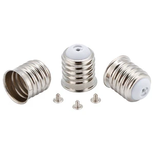 E17 Aluminum Nickel Plated Solderless Lamp Holder Household Lighting E17 Bulb Assembly Lamp Socket