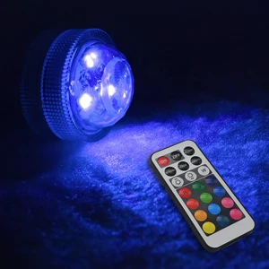 Mini RGBW LED Pool Light Remote Control LED Waterproof Pond Tea Light Underwater Lights for Party Decor