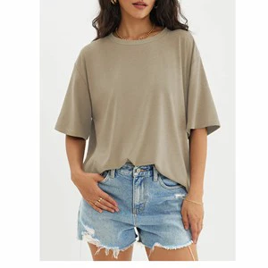Wholesale Slim Fit Ladies T-shirts Casual Streetwear Denim Batik Print Tops Breathable Activewear OEM ODM Hole Design