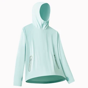 Summer Women's Hooded Lightweight Breathable UV Protection Quick Dry Nylon Windbreaker for Travel