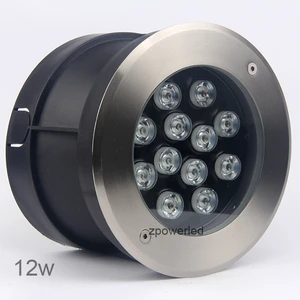 Stainless Steel Housing IP68 Waterproof RGB Auto Color Change 24V 12W LED Inground Swimming Pool Led Lights