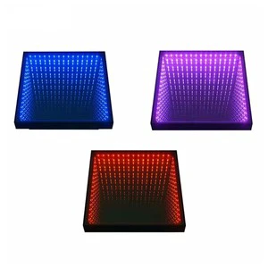 50X50CM Magnetic Led Tempered Glass Dancing Floor 3D Mirror Led Dance Floor Stage Effect for Disco Wedding Nightclub