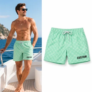Custom UV Protection Sun Guard Swim Trunks With Mesh Lining For Safe Outdoor Swimming Summer Beach Shorts