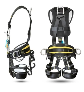 CE Certified Full Body Safety Harness 5 Points Adjustable Climbing Belt Fall Protection for Industrial Rescue Applications PPE