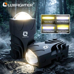 LUXFIGTER New Grille Light Bulbs 2200lm Super Bright 12V 50W 6500K/4300K/3000K Single/Double Color for Drive Night 1pcs