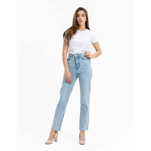 NAS WEARS Latest Style Women's High-Street Denim Straight Pencil Length Jeans Eco-Friendly Wholesale Price Windproof Breathable