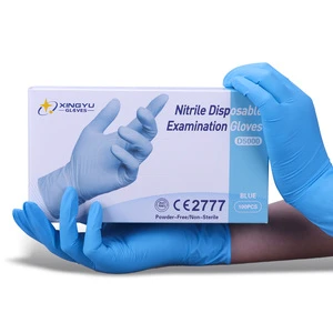 XINGYU Nitrile Gloves Manufacturer Examination Blue Disposable Nitrile Gloves Powder Free Industrial Disposable Nitrile Gloves