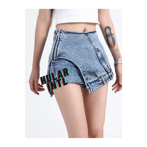 Sexy Fashion Denim Tassel Shorts for Women Rhinestone decoration Loose Women's Jeans Denim Shorts