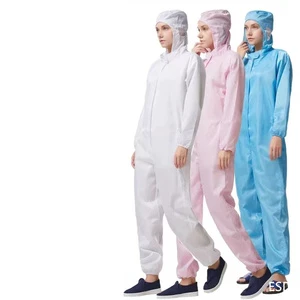 Customized Suit Lab Coats Waste Cloths Cleanroom Tyvek Suits Esd Apron Suppliers Antistatic Coverall