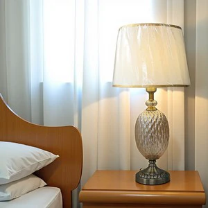 2025 Quality Electric Glass Lamp Customizable Champagne Antique Brass Finish Simple Fitting Design LED