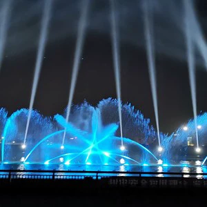 Large Scale Commercial Musical Floating Dance Fountain Stainless Steel 304 DMX Control Water Resistant Long Life Universal