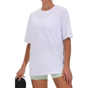 Wholesale t Shirt Woman Luxury Streetwear Oversized Tshirts Cotton Plus Size Women's T-shirts for Women 100% Cotton