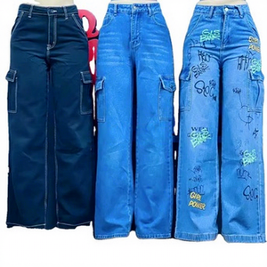 Overstock Apparels Ladies Boyfriend Denim Cotton Stretch Jean High Waist Summer Chinese Stock Lot Women's Trousers Fashion