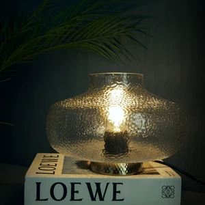 Hot Sale Room Decor Lights Glass Light Luxury Design Lamp Decorative Table Lamp E27 Socket Crystal Bedside Glass Table Lamp