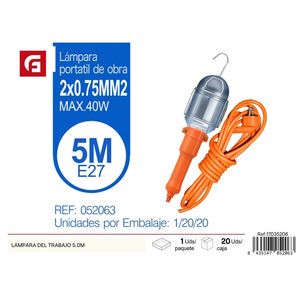 5.0m Aluminum Work Lamp with 6500K CCT for Office and Workshop DC Power Supply
