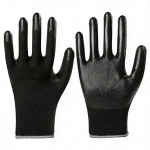Nitrile Coated Work Safety Gloves Anti-Slip Customizable Logo CE Certified Reinforced Cuff