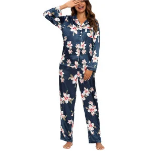 Women's Summer Sleeping Suit Front Logo Elastic Waist 100% Cotton Breathable Casual Night Wear High Quality