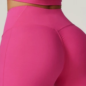 Custom Nylon Flared Women Fitness Pants Gym Workout Wear Tight Flared Butt Lifting Wide Leg Yoga Leggings