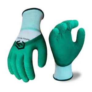 Industrial Safety Work Gloves 13 Gauge Latex Foam & Crinkle Anti-Slip Abrasion Resistant 26cm EN388 2132 Dual Tone