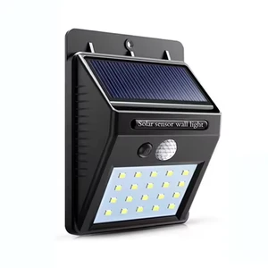 20 LED Solar Motion Sensor Wall Light 1 Mode Simple Operation Wireless Safety Front and Back Yard Waterproof Light