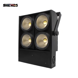 SHEHDS 4 Eyes 400W COB LED Blinder Cool Warm Stgae Light DMX512 COB Light For Church Theater