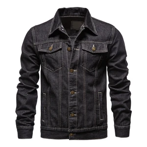 High Quality Men's Casual Jackets 100% Cotton Denim with Solid Color Thin Pocket Design for Spring Style Top Men's Clothing