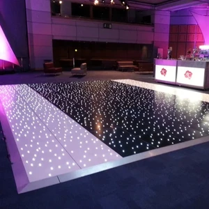 Fashion Camlock Portable Dance /portable Led Dance Floors for Sale/bright White with Black Dance Floor