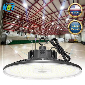 US Warehouse Led UFO Highbay Fixture 150W - 500W 150lm/W Dimmable Industrial Garage Ceiling Lamp High Bay Lighting DLC ETL