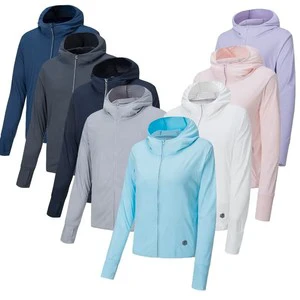 CXXCS Wholesale UPF 50+ UV Protection Long Hooded Jacket Quick Dry Light Breathable Summer Ice Feeling Outdoor Sun Protection