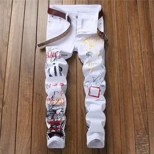 Wholesale Men's New Fashion Casual Comptable Jean Pants Slim Oversized Cargo Washed Look Sustainable Denim Trousers