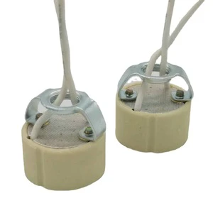 JX Halogen Bulb Socket Ceramic Base Gu10 Lamp Holder 250V 2A Convenient & Safety Screw Lamp Accessories