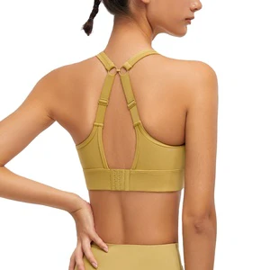 Fitness Cross Back Adjustable Shoulder Straps Sports Bra Solid Color Shockproof Yoga Bra 2022 Hot Sexy for Women Sportswear