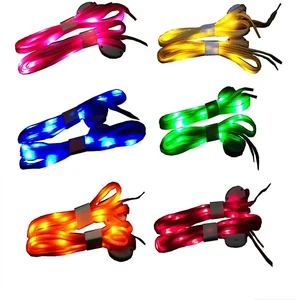 LED White Shoelaces Light 4 Modes 7 Colors Flashing IP44 Waterproof 20LEDs Touch Control Lithium Battery Hip-hop Party Running