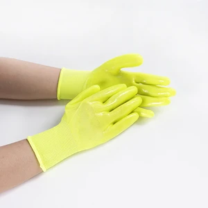 PPE OEM Manufacturer Labor Protection Luvas Gans Wear Resistant Anti Skid Work Industrial Anti Oil PVC Coated Safety Work Gloves