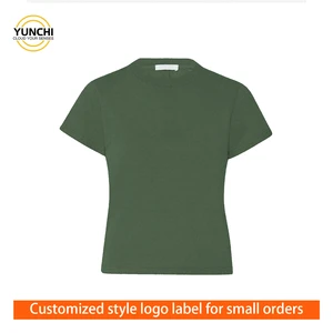 YUNCHI 2525 Plus Sizes Customized Wholesale of High-quality Women's Tight-fitting Pure Cotton Slim-fitting Casual Soft T-shirts