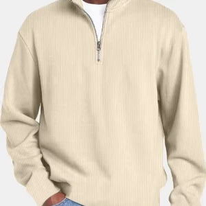 New Autumn Men's Large Size Long Sleeved Zipper Casual Top Sportswear Fashionable Casual Slim Fit Top